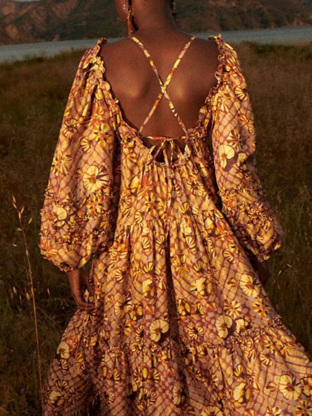 NWOT ULLA JOHNSON Anastasia Silk Twill Midi Gown Dress in Pansy XS $950 - Picture 2 of 16
